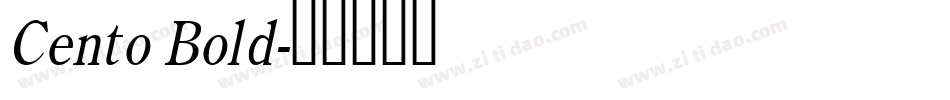 Cento Bold字体转换